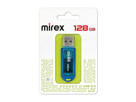 USB Флеш Mirex Elf 128GB, USB 3.0, Синий (Быт)